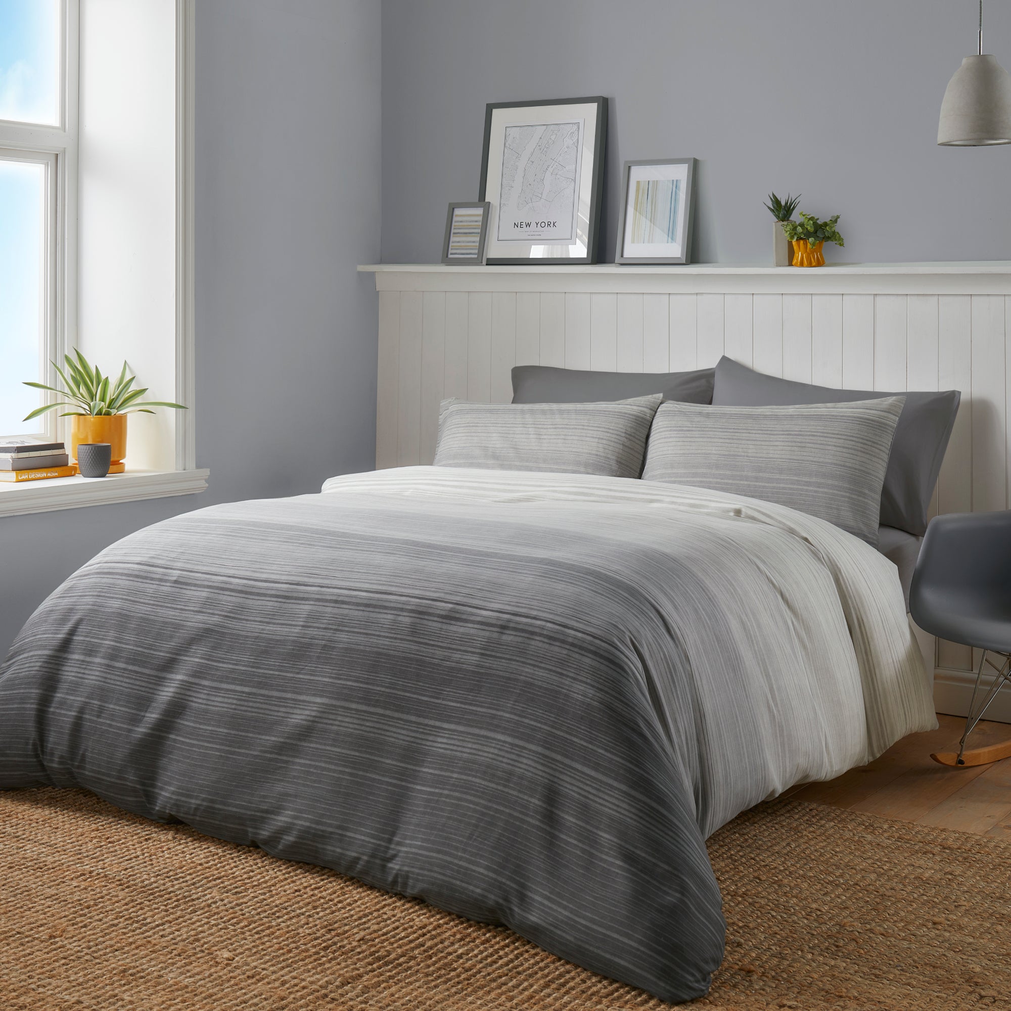 Charcoal Fusion Fairhaven Duvet Cover Bedding Set | Terrys