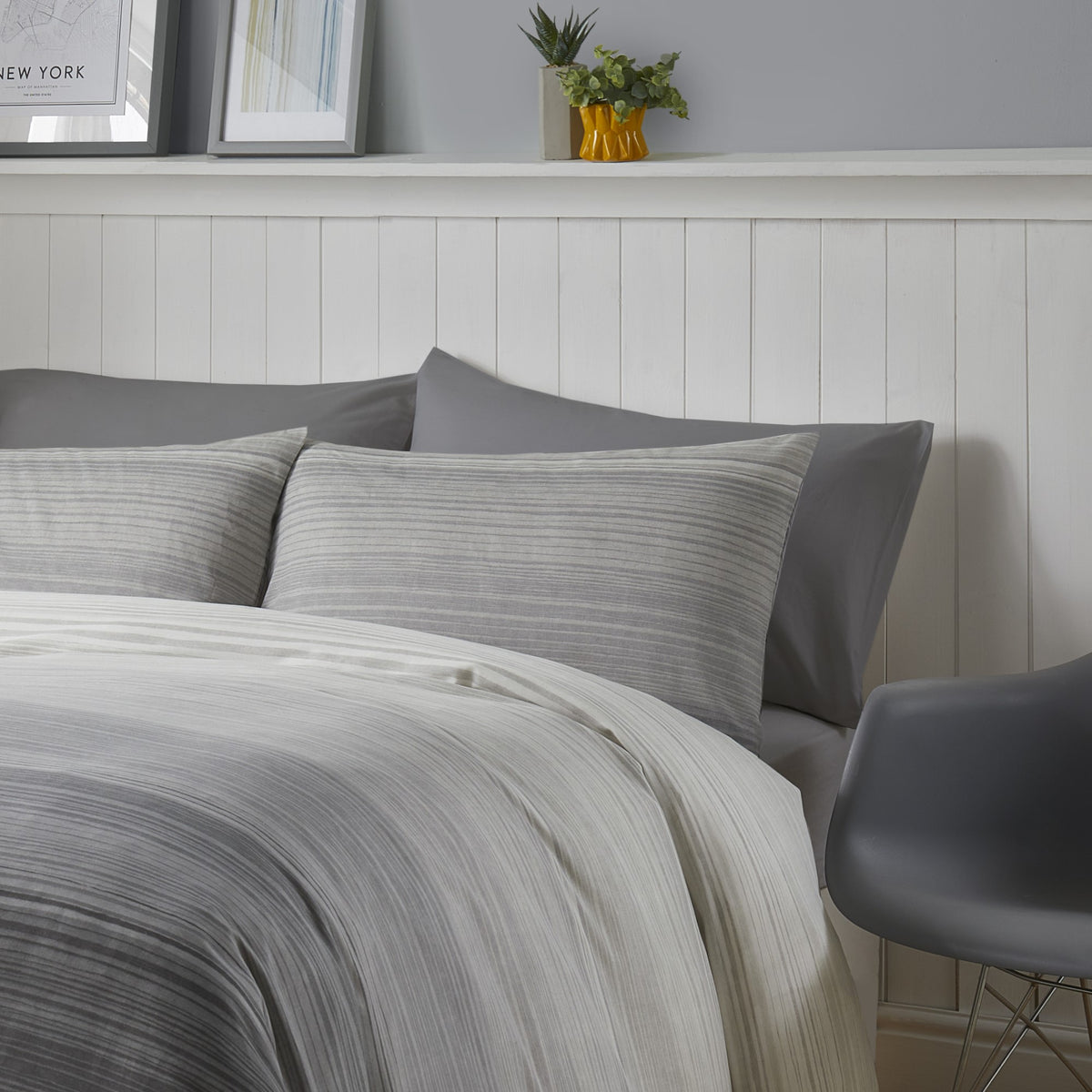 Fusion Fairhaven Duvet Cover Bedding Set Charcoal