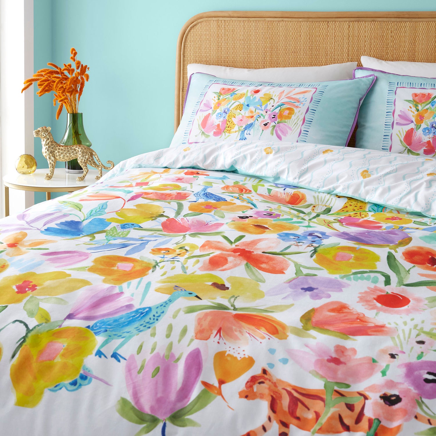 Appletree Style Festival Duvet Cover Bedding Set Duckegg