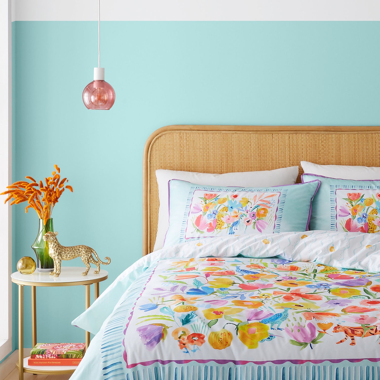 Appletree Style Festival Duvet Cover Bedding Set Duckegg