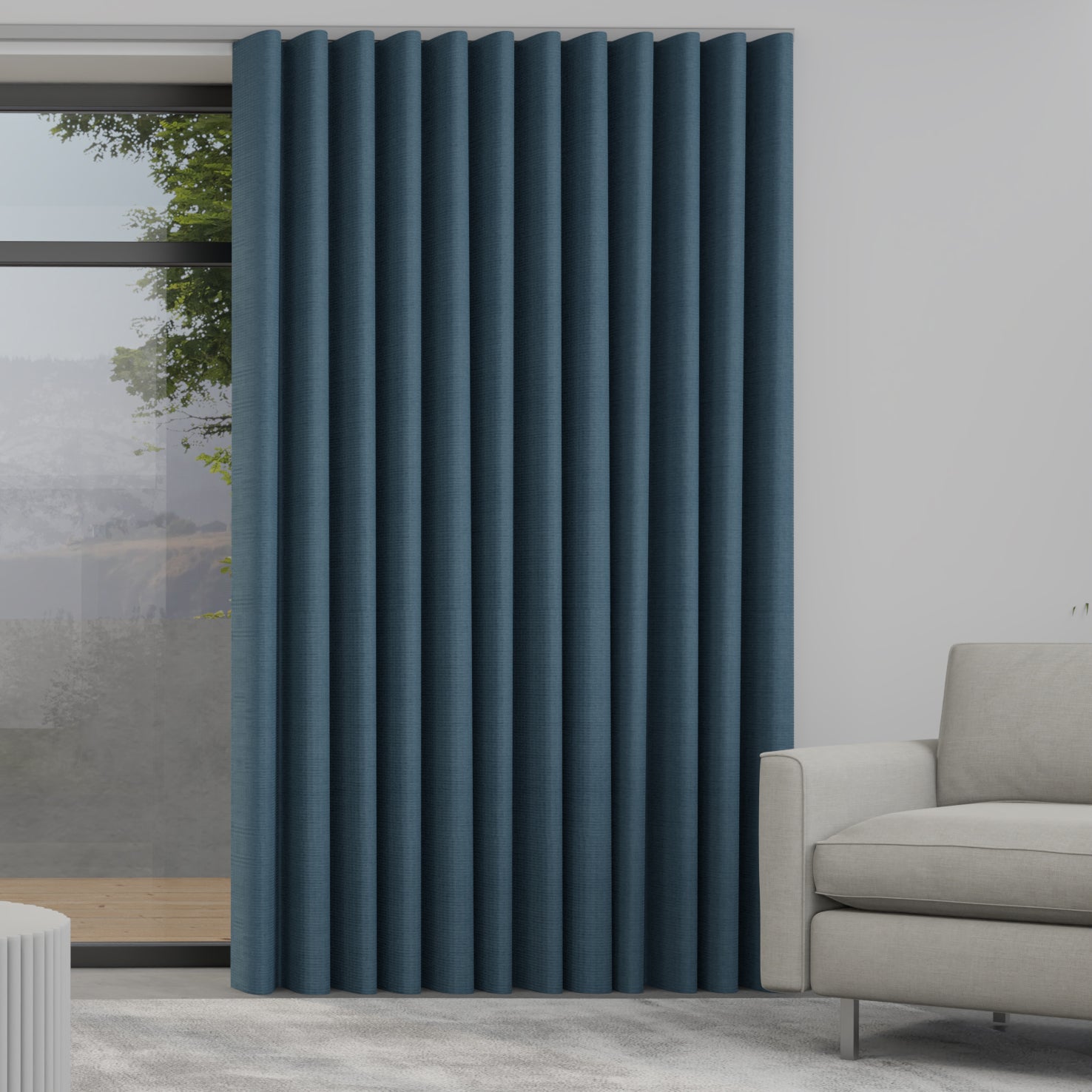 Mika Made to Measure Wave Curtain + FREE Track Danube