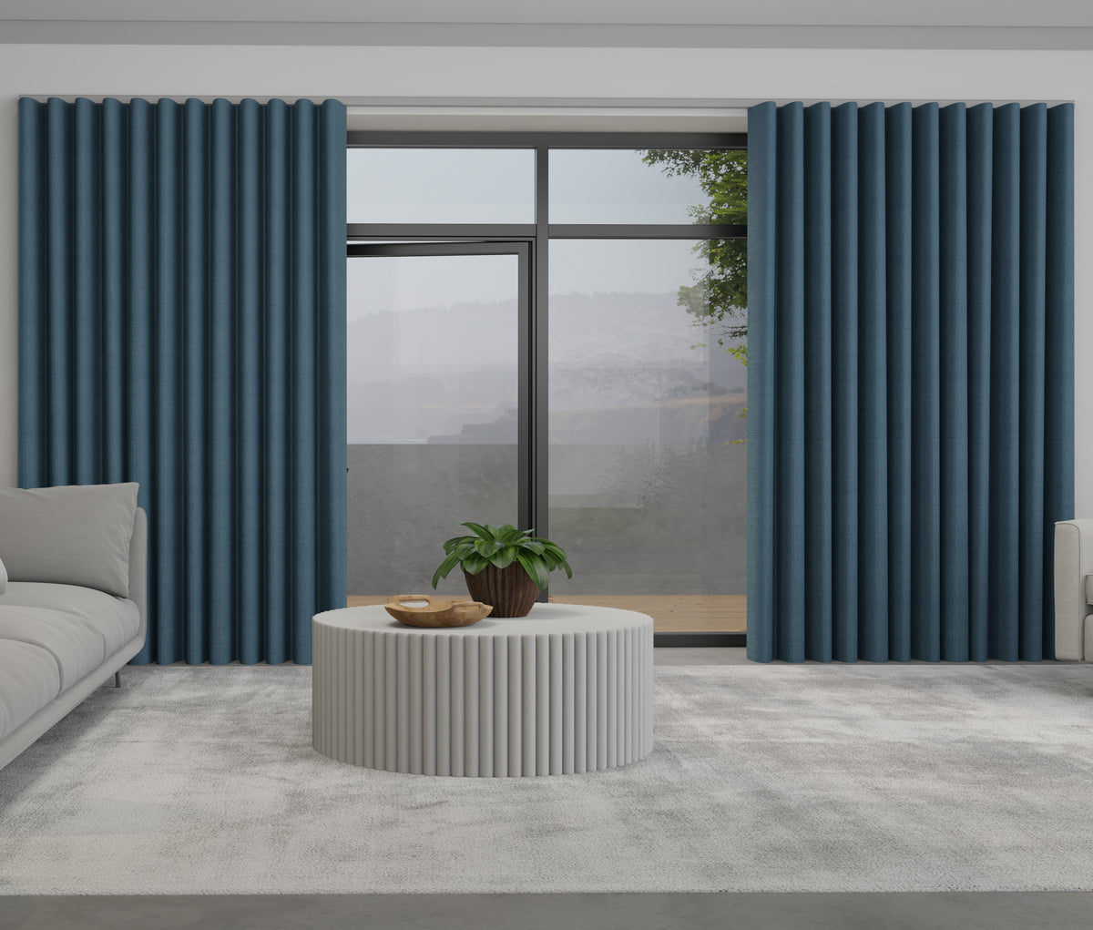 Mika Made to Measure Wave Curtain + FREE Track Danube