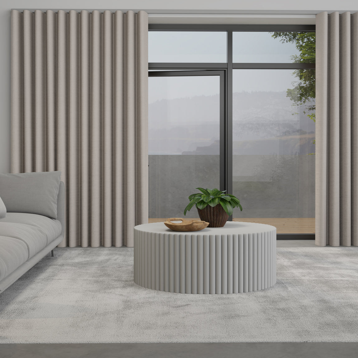 Mika Made to Measure Wave Curtain + FREE Track Platinum