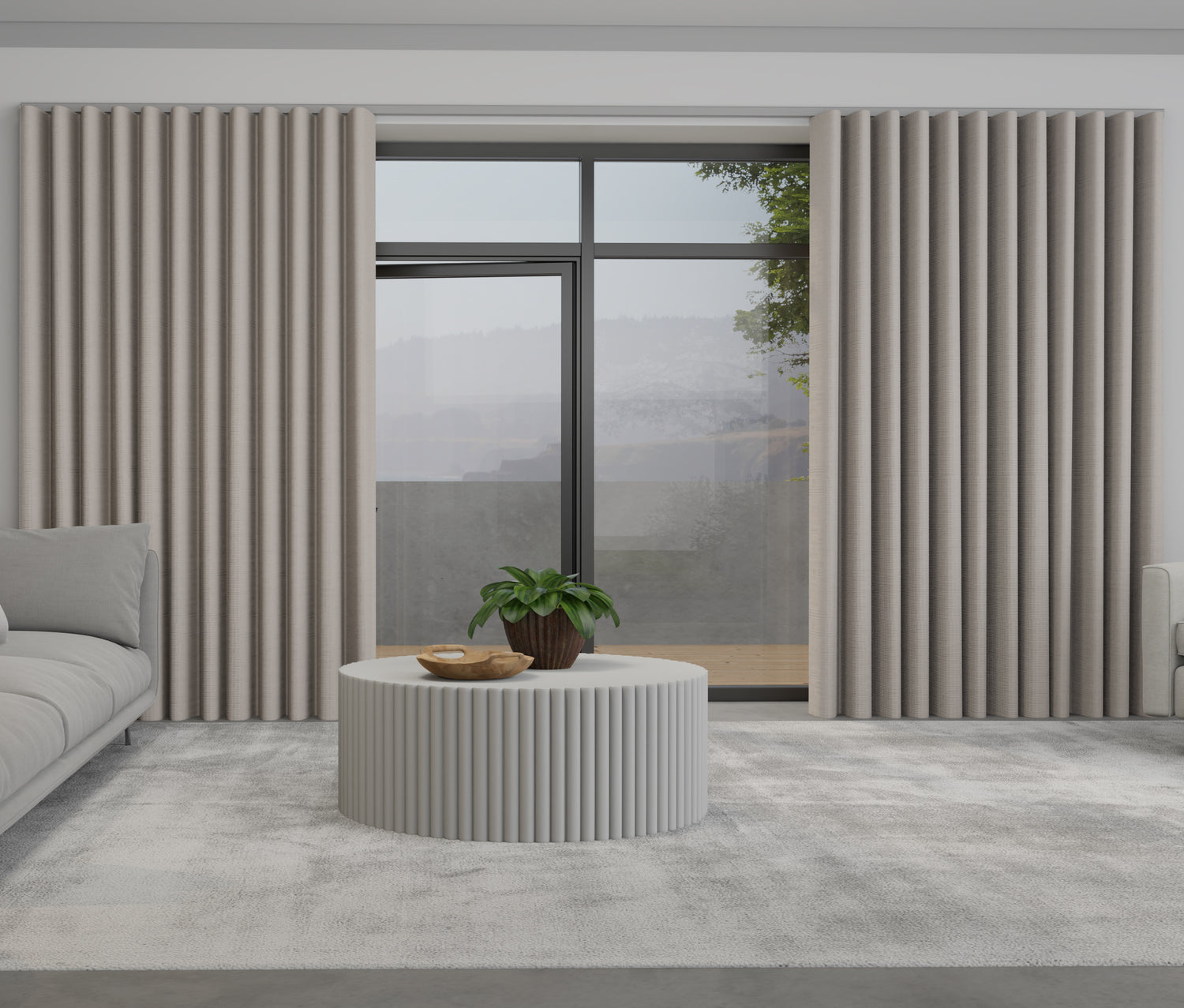 Mika Made to Measure Wave Curtain + FREE Track Platinum
