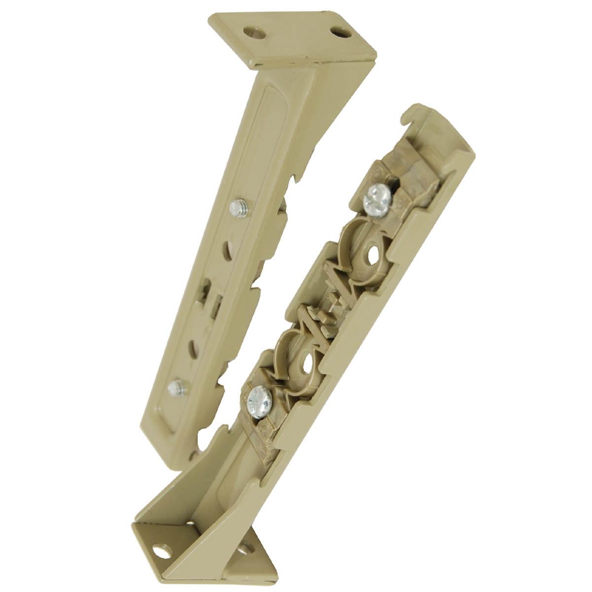 Fineline Curtain Track Face Fix Double Bracket Antique Brass
