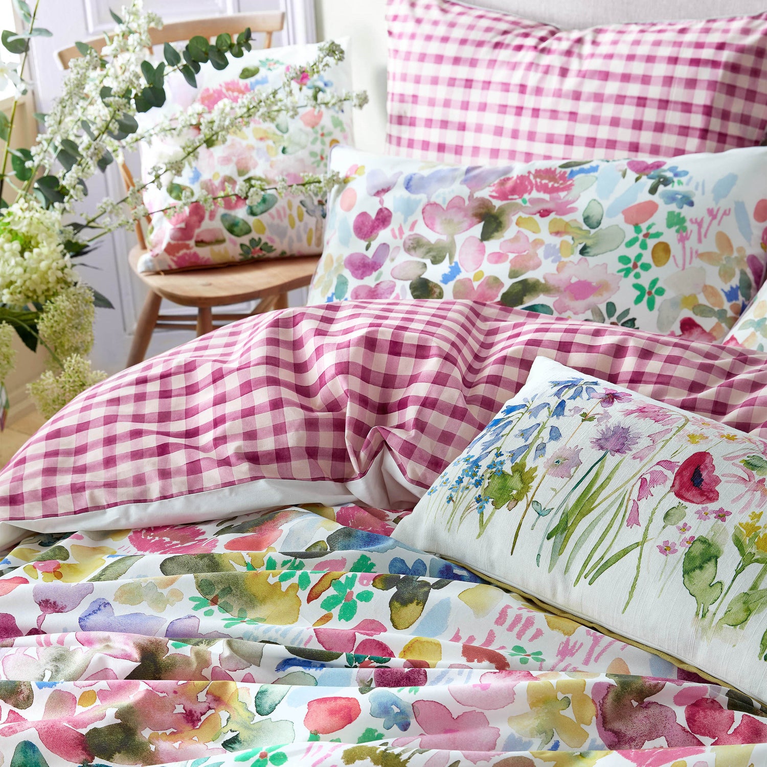 Bluebellgray Flora Duvet Cover Bedding Set Cerise