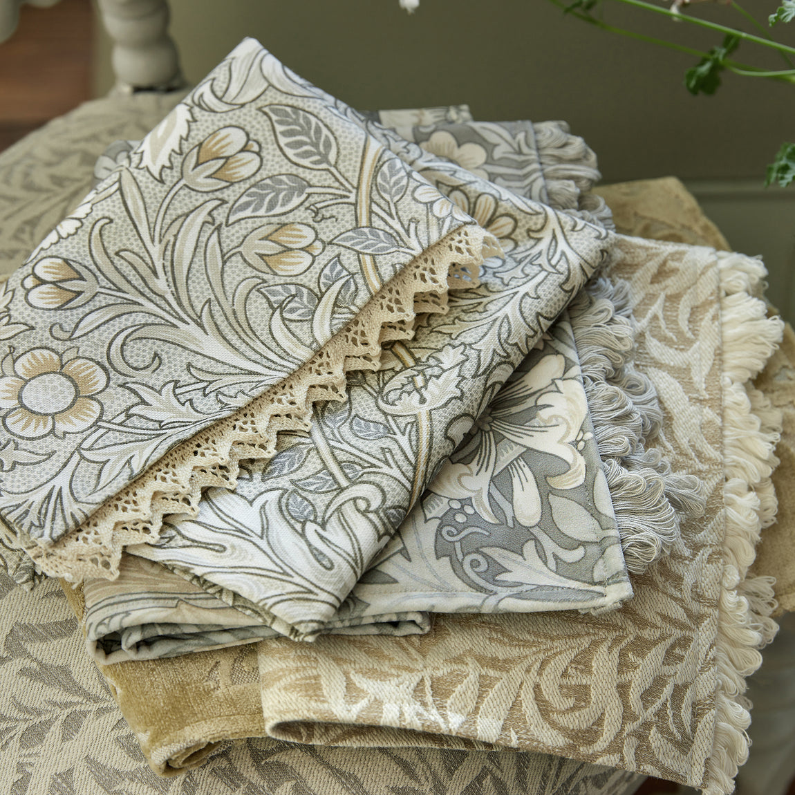 William Morris At Home Double Bough Fabric Barley
