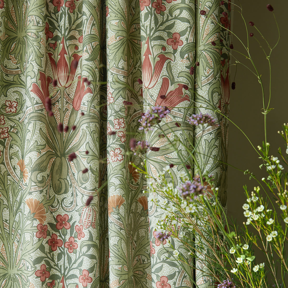 William Morris At Home Woodland Weeds Fabric Fern