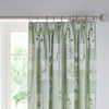 Dreams & Drapes Floral Garden Ready Made Pencil Pleat Curtains Green