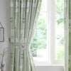 Dreams & Drapes Floral Garden Ready Made Pencil Pleat Curtains Green