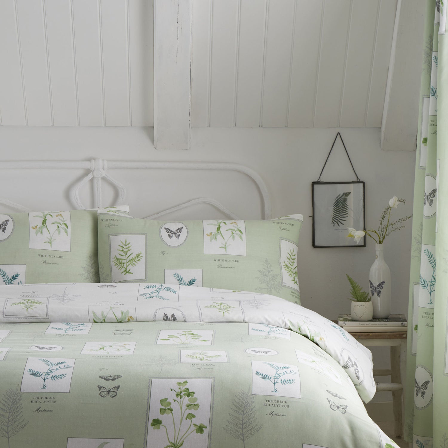 Dreams & Drapes Floral Garden Duvet Cover Bedding Set Green