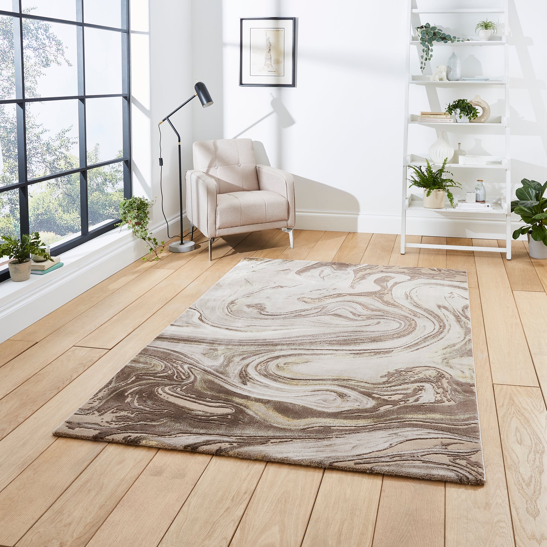 170cm Rug Florence 50031 120cm x 170cm Rug Beige Gold | Terrys