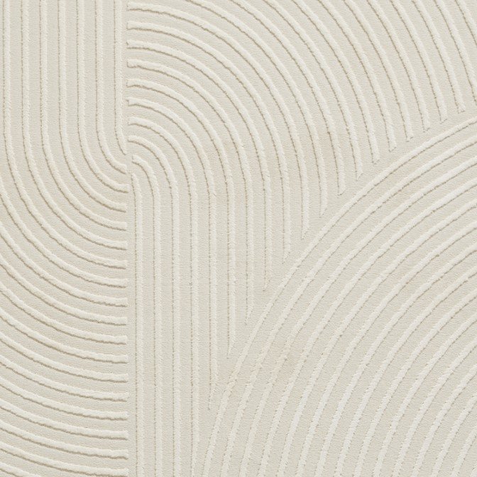 Flores 1924 Modern Recycled Washable Rug Cream