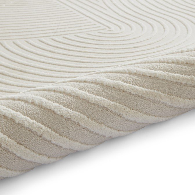 Flores 1924 Modern Recycled Washable Rug Cream