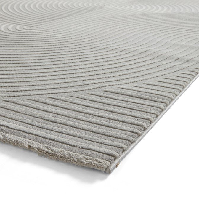 Flores 1924 Modern Recycled Washable 120cm x 170cm Rug Grey
