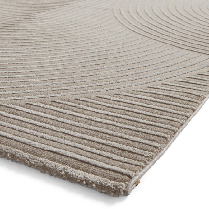 Flores 1924 Modern Recycled WashableRug Mink