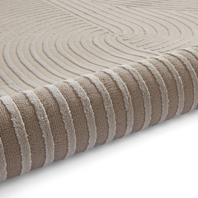 Flores 1924 Modern Recycled WashableRug Mink