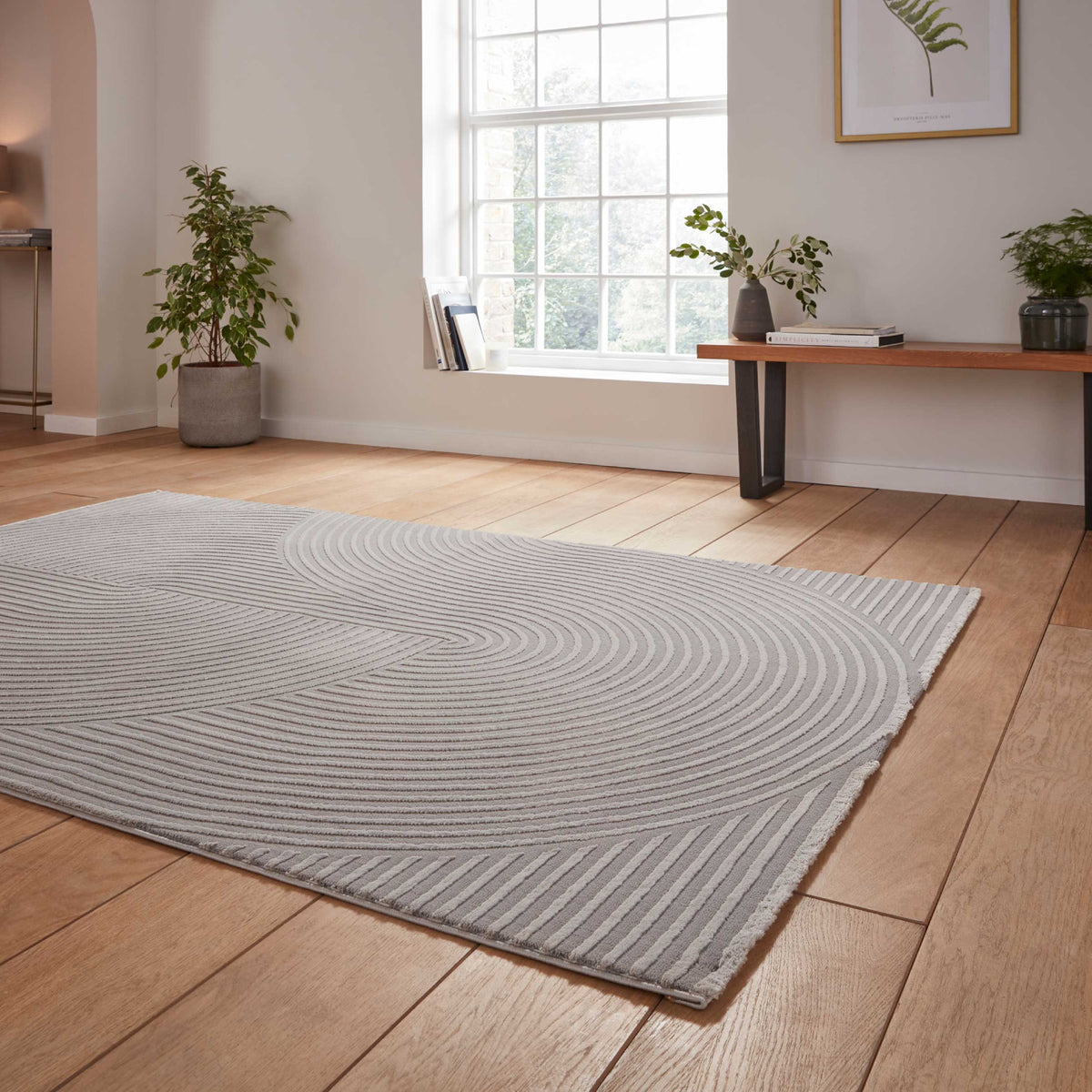 Flores 1924 160cm x 230cm Recycled Rug Grey