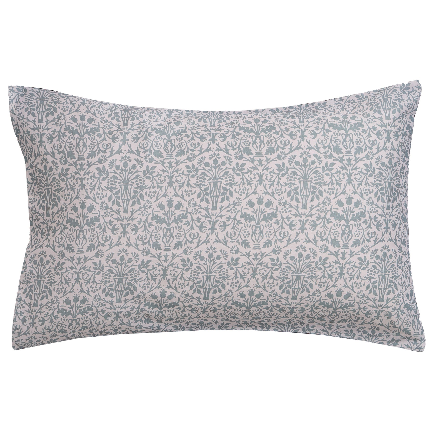 William Morris At Home Flower Pot Pillowcase Housewife Indigo Raspberry