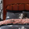 Halloween Flying Witches Duvet Cover Bedding Set Charcoal