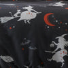 Halloween Flying Witches Duvet Cover Bedding Set Charcoal