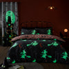 Halloween Flying Witches Duvet Cover Bedding Set Charcoal