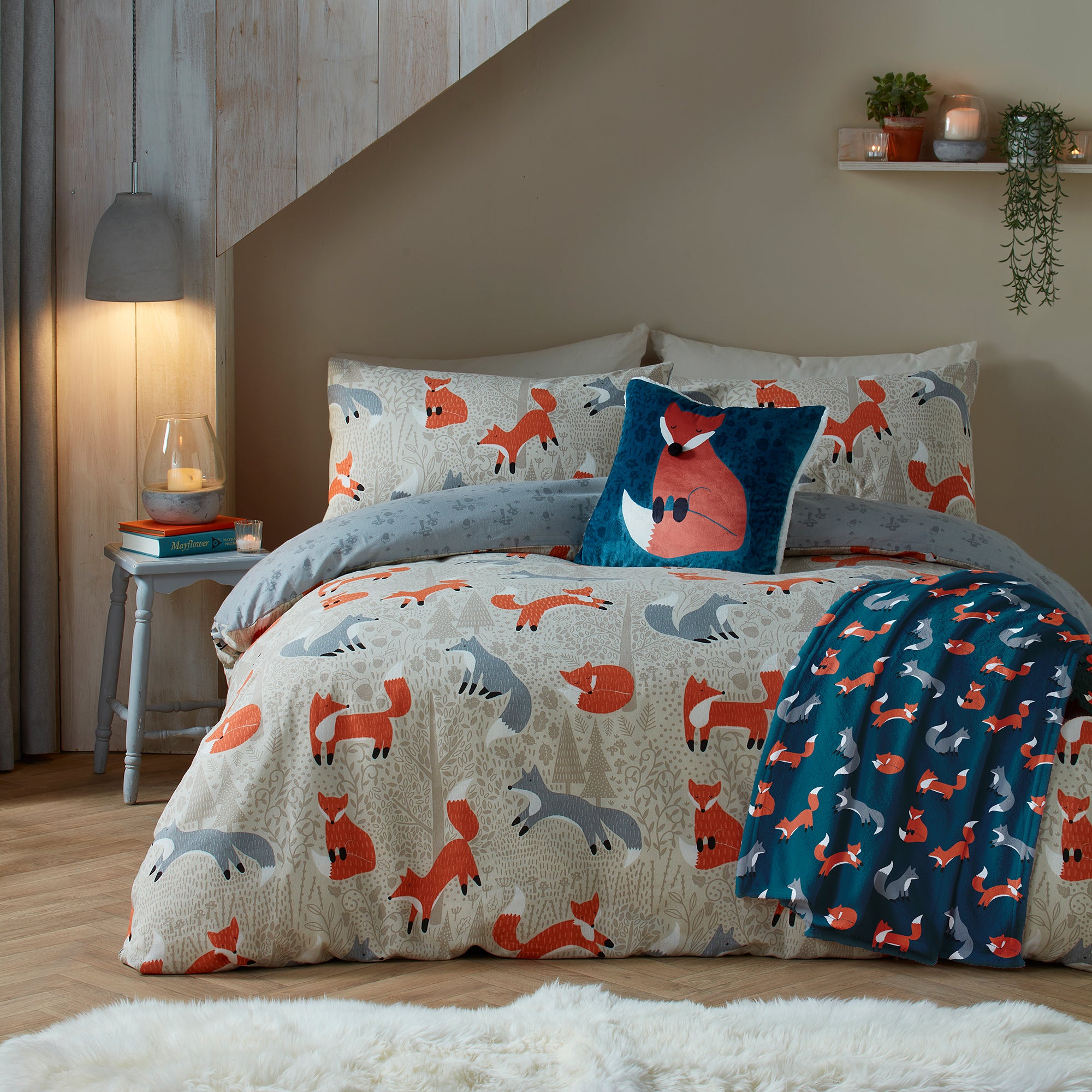 Natural Fusion Snug Foraging Fox Duvet Cover Bedding Set | Terrys