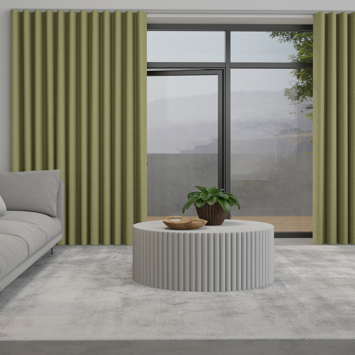Positano Made to Measure Wave Curtain + FREE Track Apple