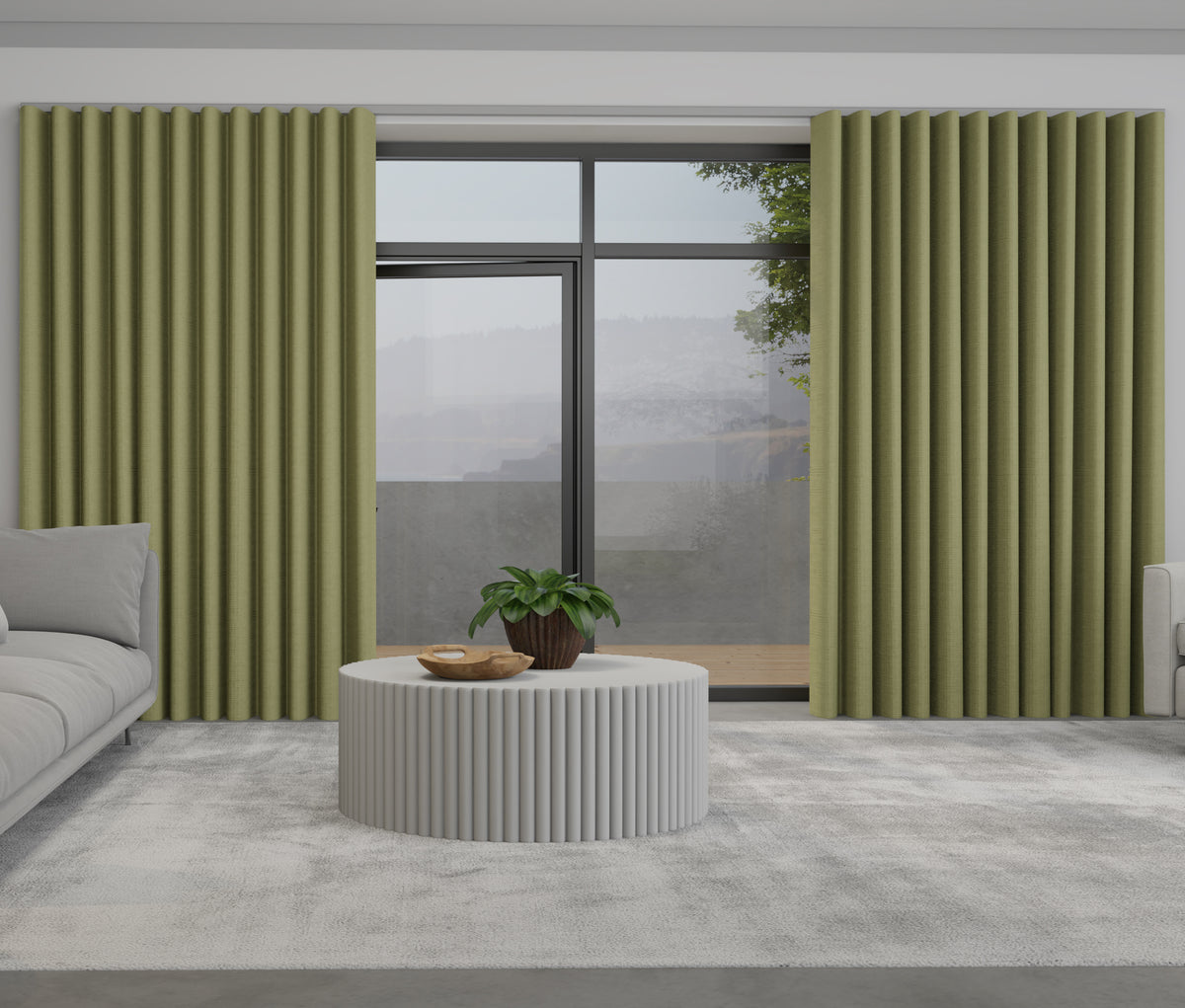Positano Made to Measure Wave Curtain + FREE Track Apple