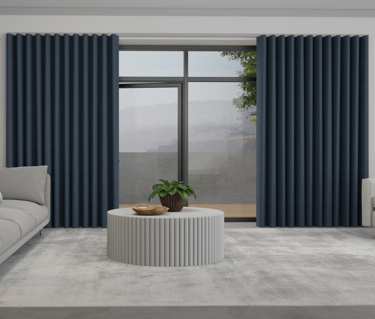 Positano Made to Measure Wave Curtain + FREE Track Danube