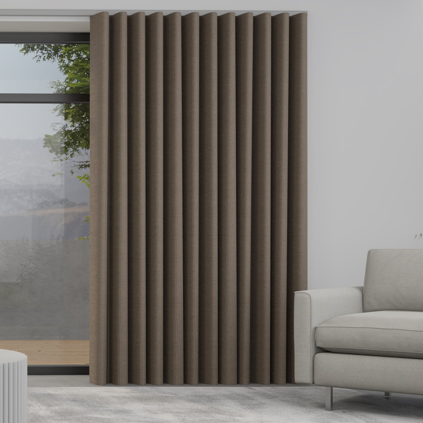 Positano Made to Measure Wave Curtain + FREE Track Otter