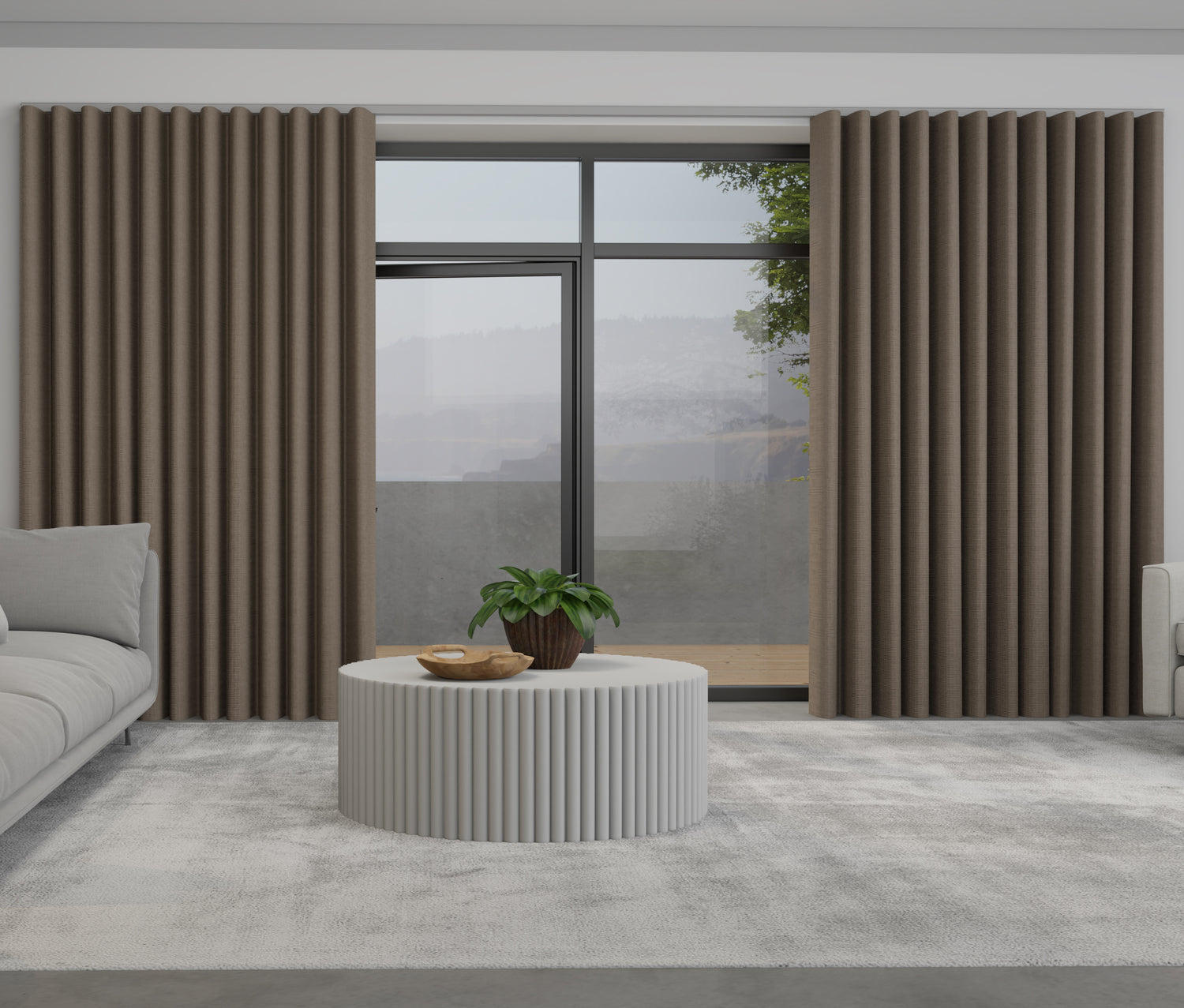 Positano Made to Measure Wave Curtain + FREE Track Otter