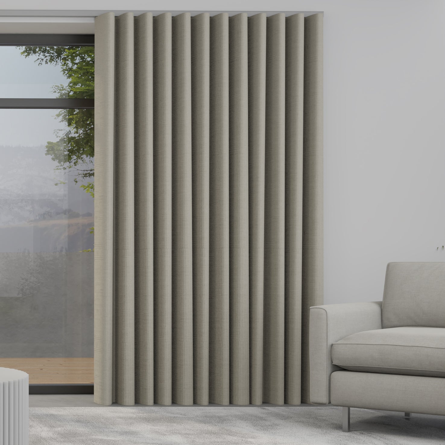 Positano Made to Measure Wave Curtain + FREE Track Oyster
