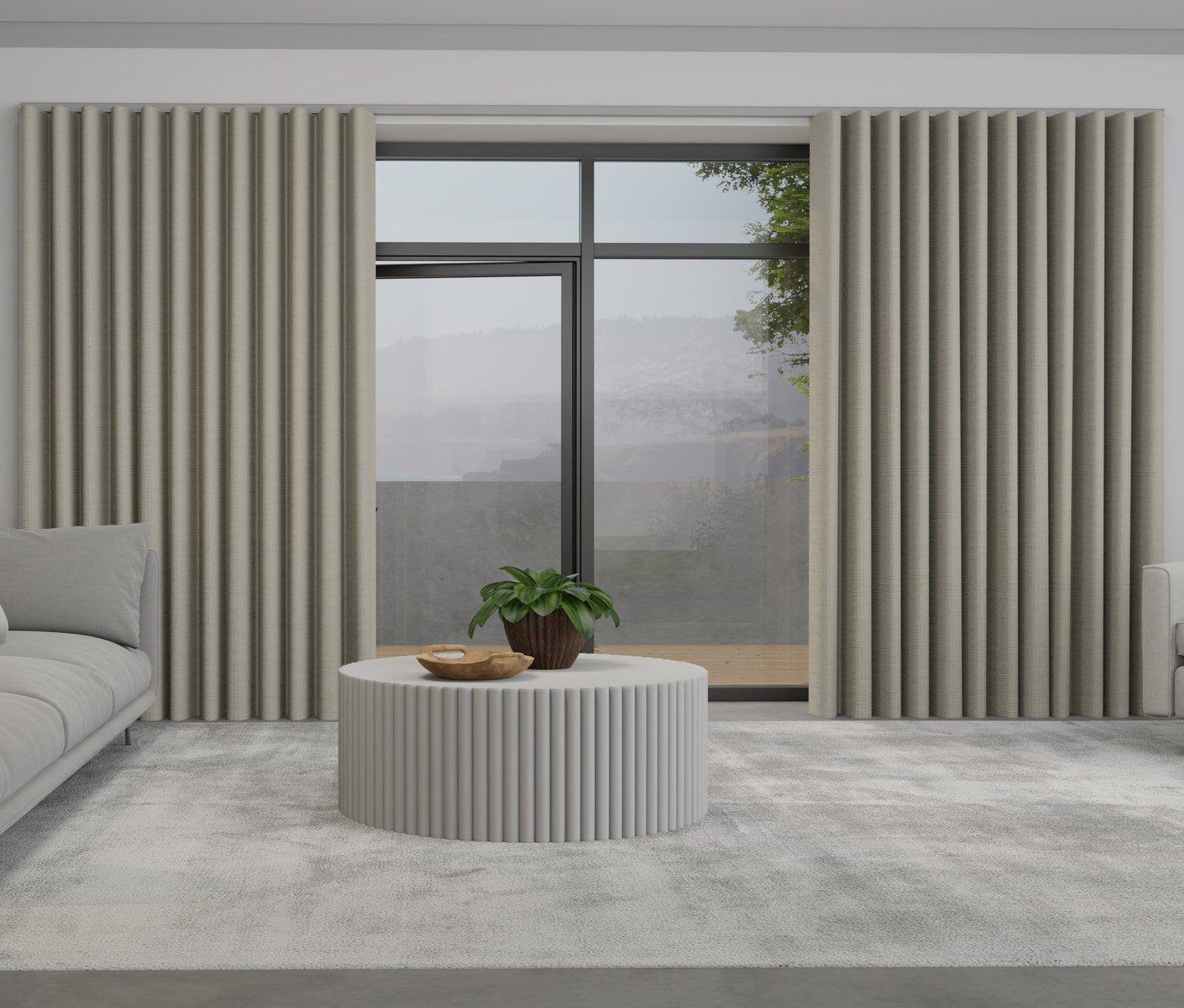Positano Made to Measure Wave Curtain + FREE Track Oyster
