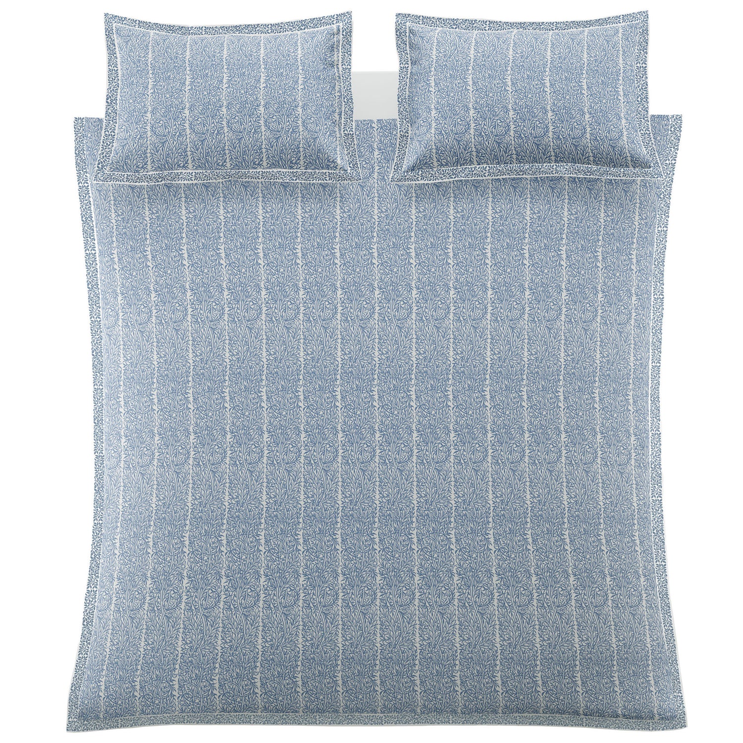 William Morris At Home Frieze Double Bough Duvet Cover Bedding Set Porcelain Blue