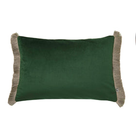 Graham And Brown Fringe Opulence 40cm x 60cm Feather Filled Cushion Emerald