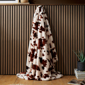 Cow print faux fur throw From £29.28