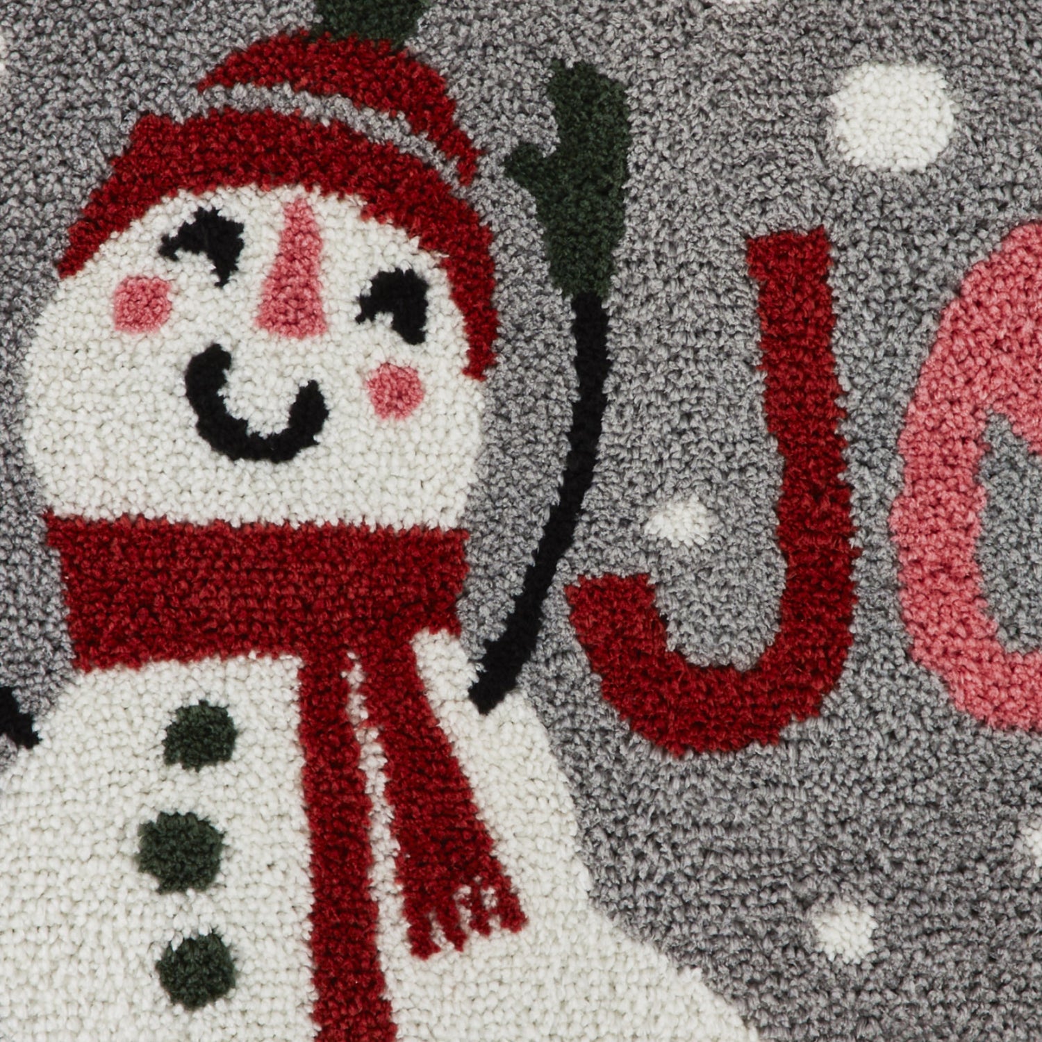 Snowman Bath Mat Grey