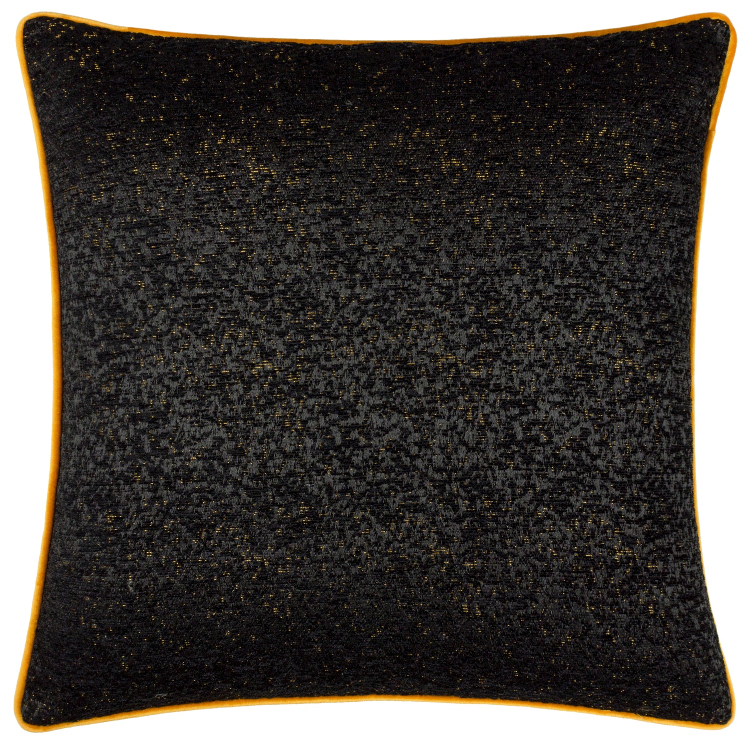 Paoletti Galaxy Chenille Piped Filled Cushion 50cm x 50cm Black