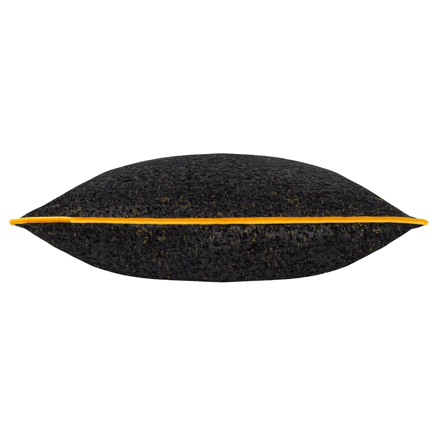 Paoletti Galaxy Chenille Piped Filled Cushion 50cm x 50cm Black