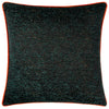 Paoletti Galaxy Chenille Piped Filled Cushion 50cm x 50cm Emerald