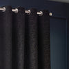 Paoletti Galaxy Chenille Ready Made Eyelet Curtains Black