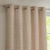 Paoletti Galaxy Chenille Ready Made Eyelet Blockout Curtains Blush