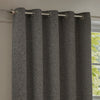 Paoletti Galaxy Chenille Ready Made Eyelet Blockout Curtains Charcoal