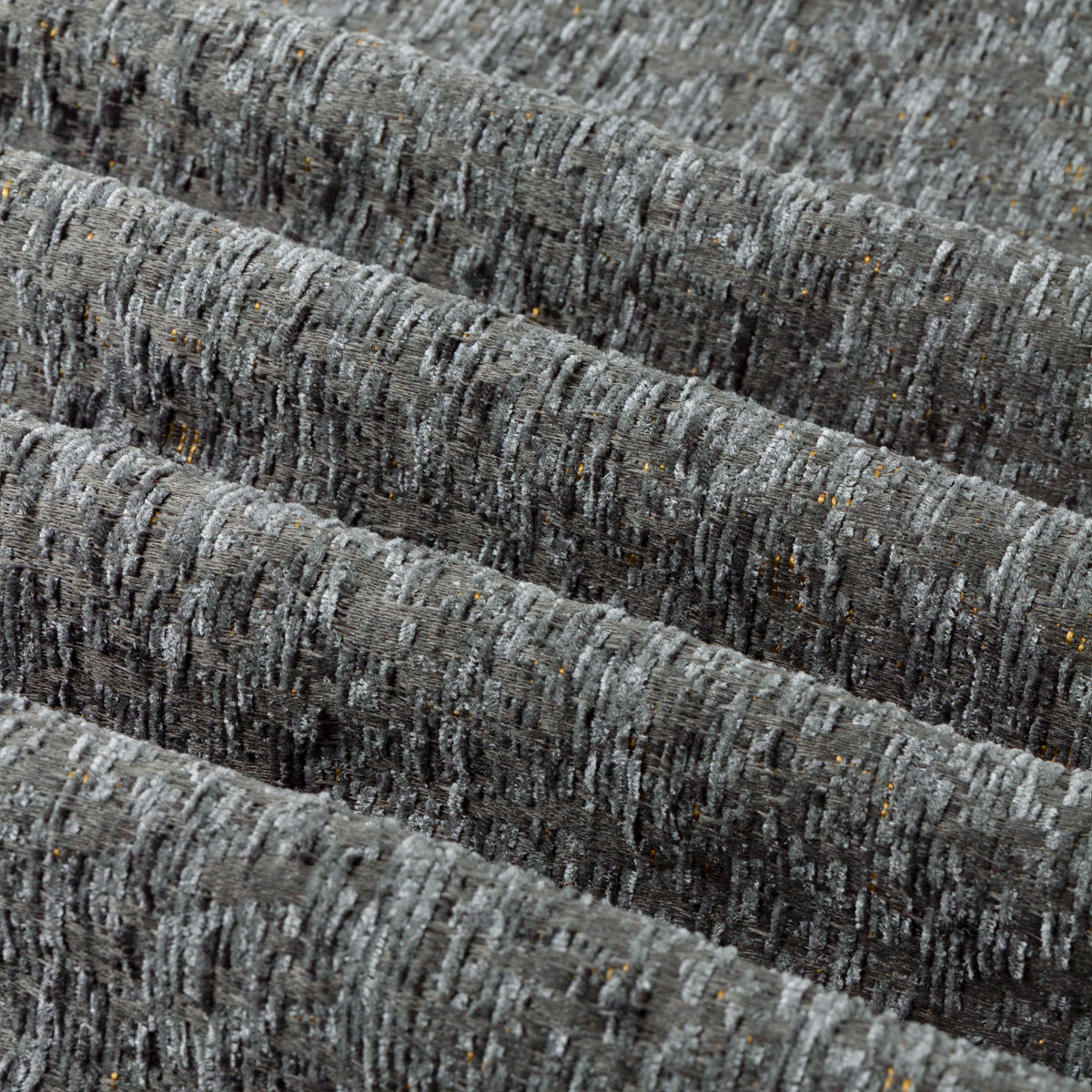 Paoletti Galaxy Chenille Ready Made Eyelet Blockout Curtains Charcoal