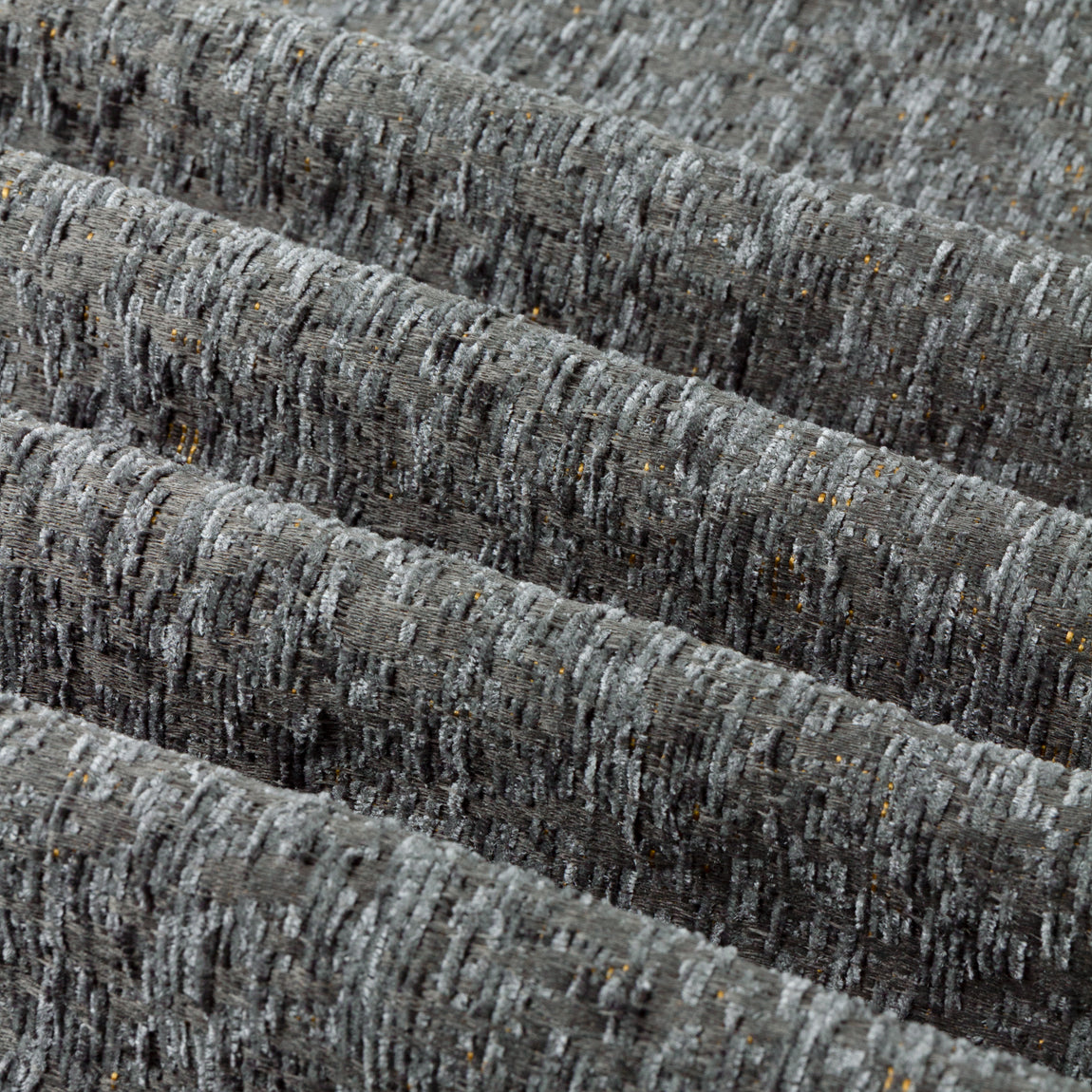 Paoletti Galaxy Chenille Ready Made Eyelet Blockout Curtains Charcoal