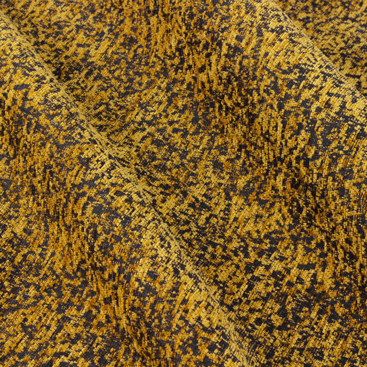 Paoletti Galaxy Chenille Ready Made Eyelet Curtains Gold