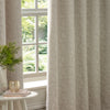 Paoletti Galaxy Chenille Ready Made Eyelet Blockout Curtains Ivory