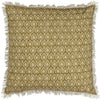 Yard Georgi Fringed Cotton 50cm x 50cm Filled Cushion Olive