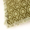Yard Georgi Fringed Cotton 50cm x 50cm Filled Cushion Olive